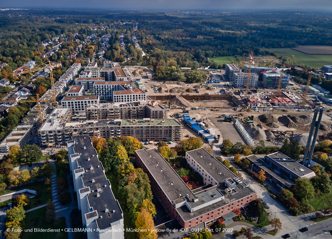 13.10.2022 - Baustelle Alexisquartier und Pandion Verde in Neuperlach 13.10.2022 - Baustelle Alexisquartier und Pandion Verde in Neuperlach